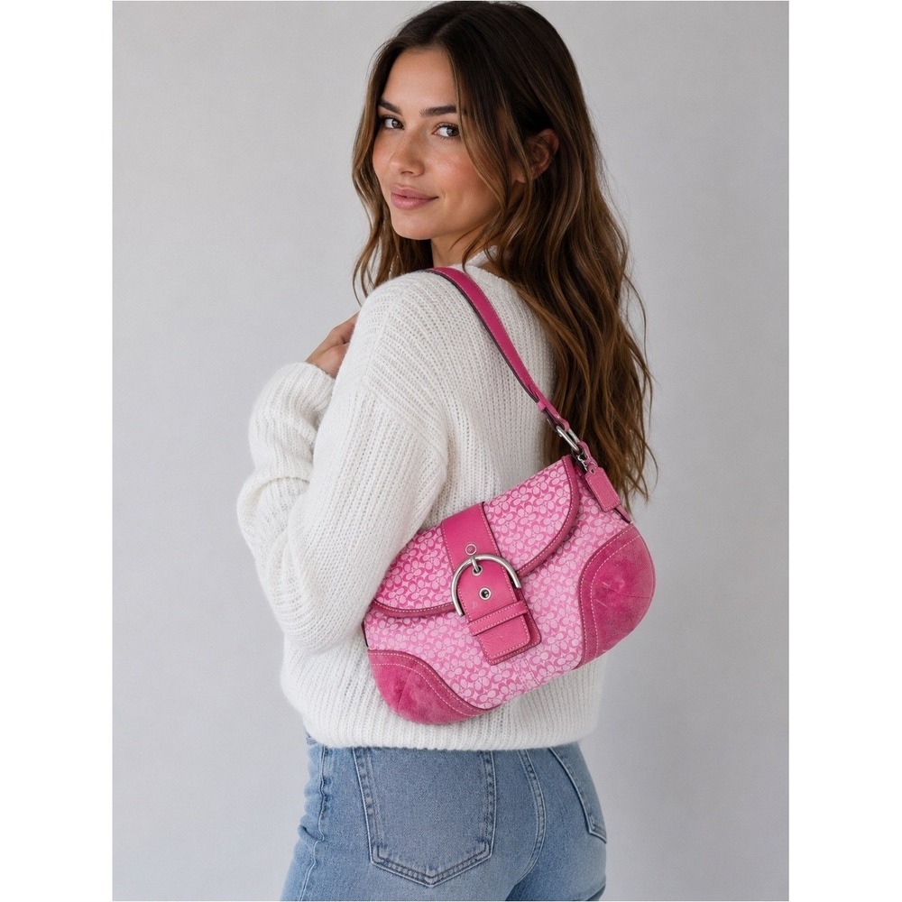 Coach Y2K Soho Signature Flap Shoulder Bag